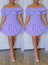 Indiebeautie Off-Shoulder Ruffle Dress